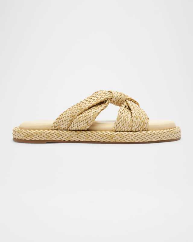 Kali Woven Knot Flat Slide Sandals